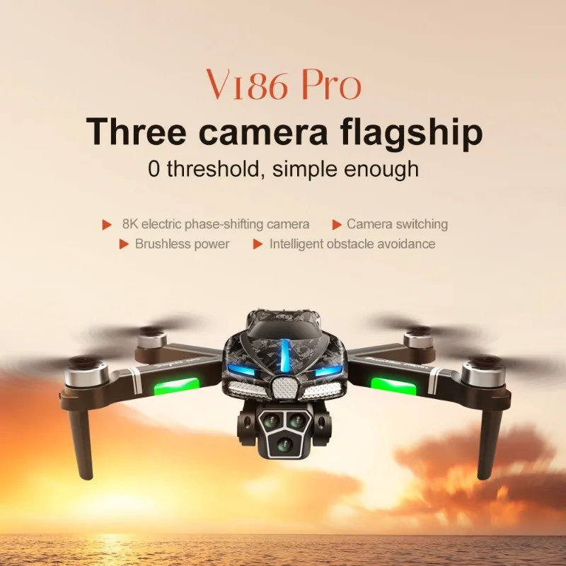Drone Camera With Gimbal - Neue V186 Pro Drone Professionelle Bürstenlosen