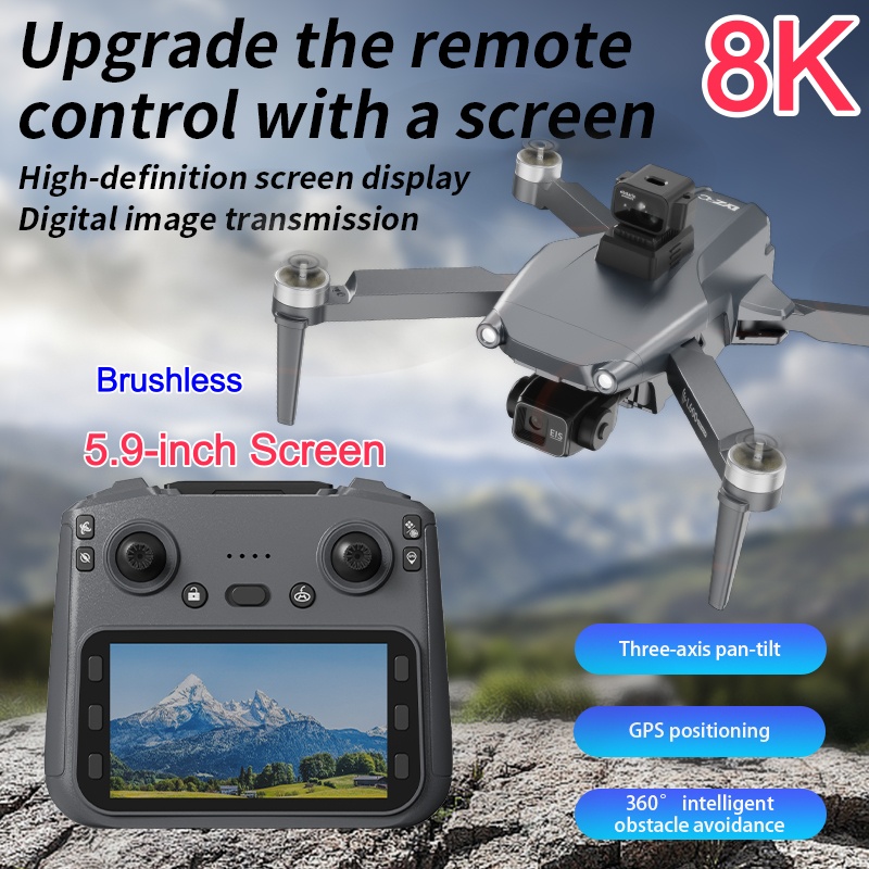 8K ESC Dual-Kamera-Drohne mit  – Drone Camera With Gimbal Bewertung und Preis